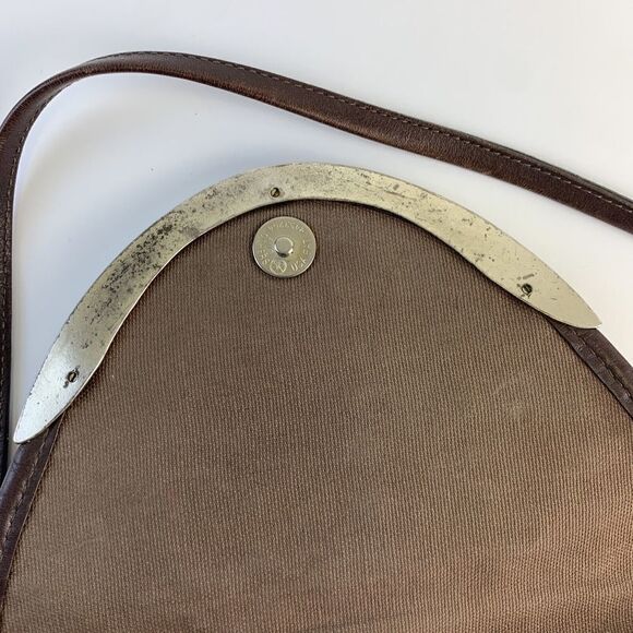 Brighton Dark Brown Crossbody Bag with Silver Detailing - Picture 8 of 15